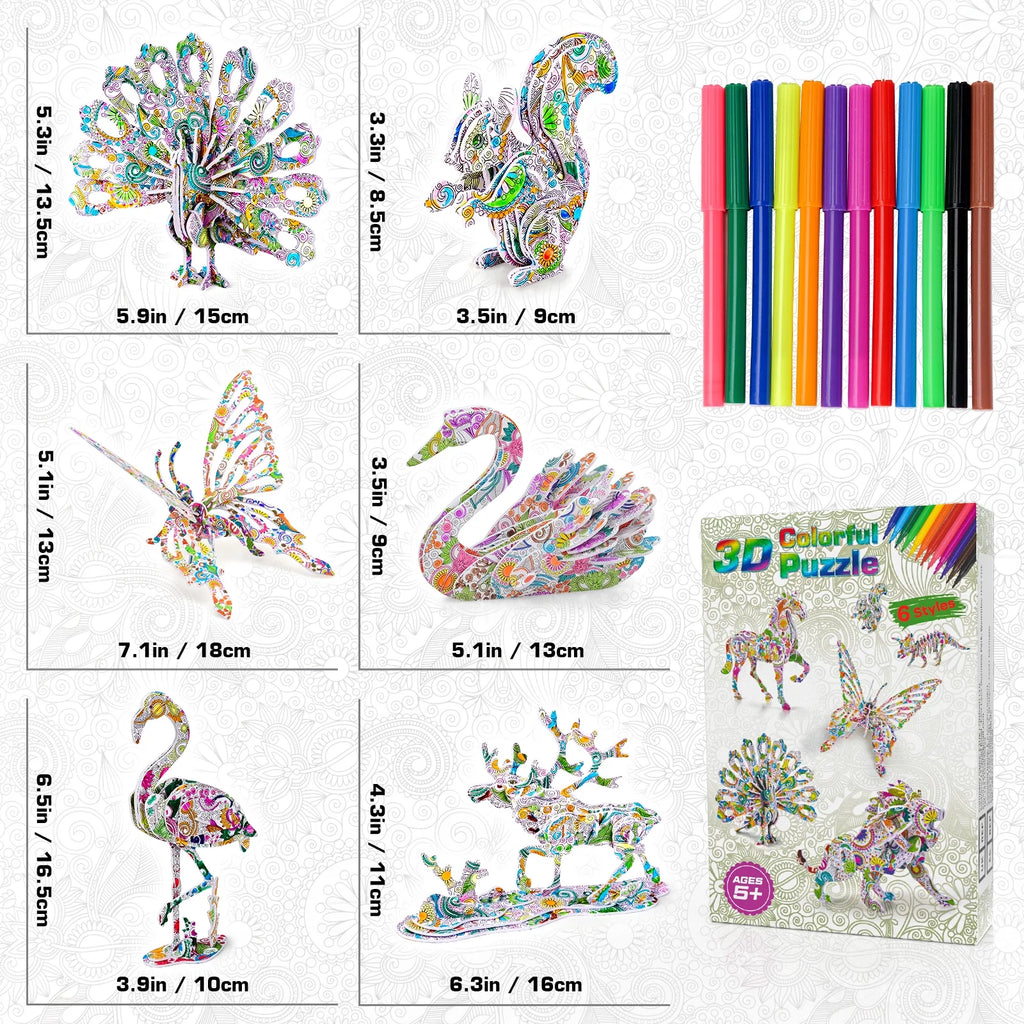 Toys for Girls Boys Kids Age 6 -10|Birthday Gift for 8-12 Year Old Kids Girls Boys Toy 7-11 Years 3D Puzzles Games for 9 10 11 12 Year Girl Art Craft Kits for 5-10 Years Old Girl Gifts