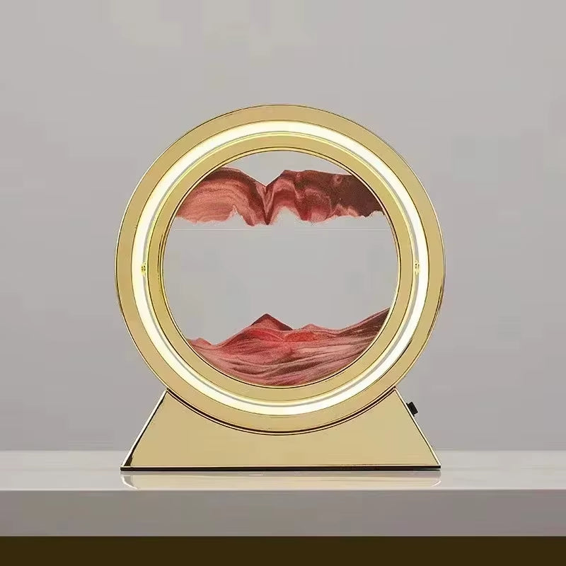LED Creative Quicksand Table Lamp - 3D Hourglass Deep Sea Sandscape for Home Decor and Gifting