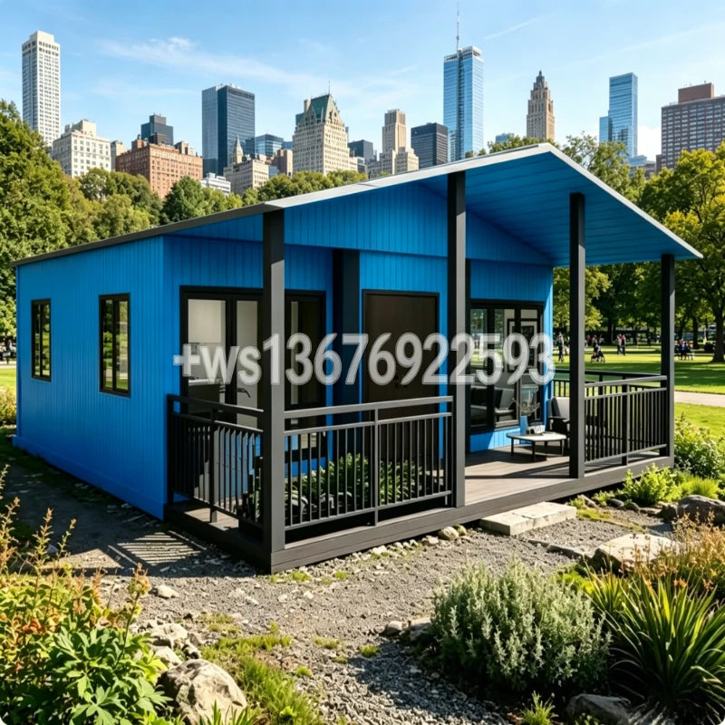 Customized 20ft 40ft Foldable Prefab House 2 Bedrooms 1 Bathroom Kitchen Expandable Container Home Mobile Tiny Home