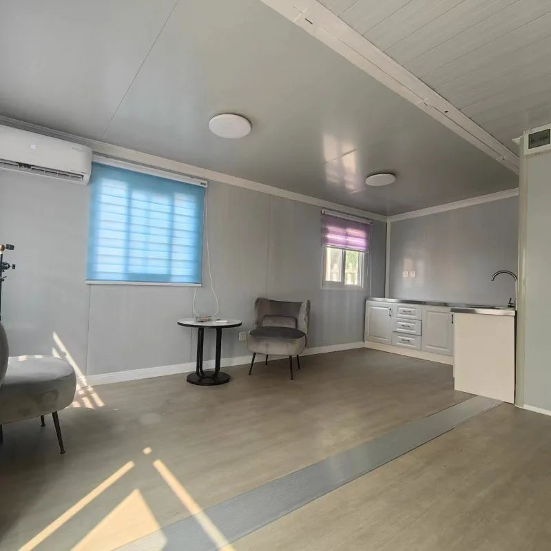Customized 20ft 40ft Foldable Prefab House 2 Bedrooms 1 Bathroom Kitchen Expandable Container Home Mobile Tiny Home