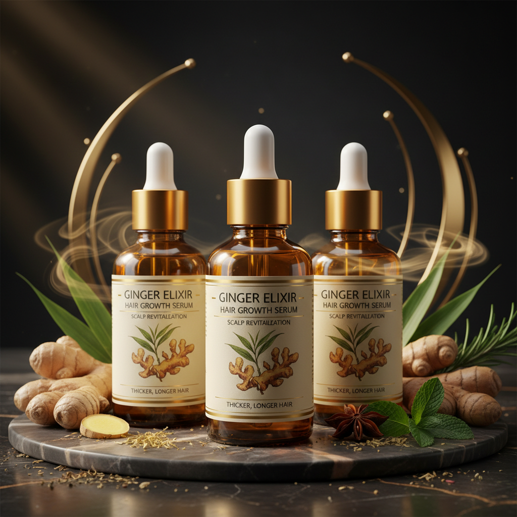 1/2/3Pcs Ginger Hair Growth Serum Prevent Hair Loss Scalp Treatment Thicker Longer Hair for Accelerate Growth Massage Hair Oil
